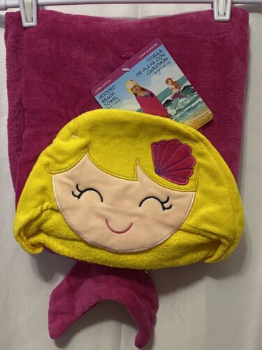 beach cotton towel 24"x50" pink new with tags girls