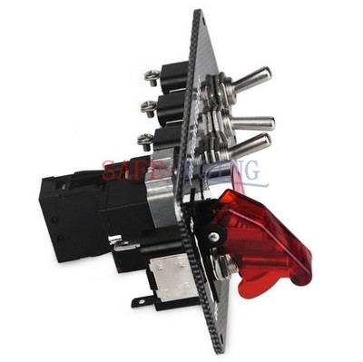 Carbon Fiber Race Car Ignition Accessory Engine   Push Button Switch Panel @zx