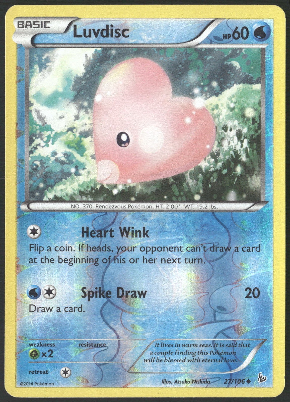 Luvdisc Reverse Holo 27/106 XY - Flashfire LP