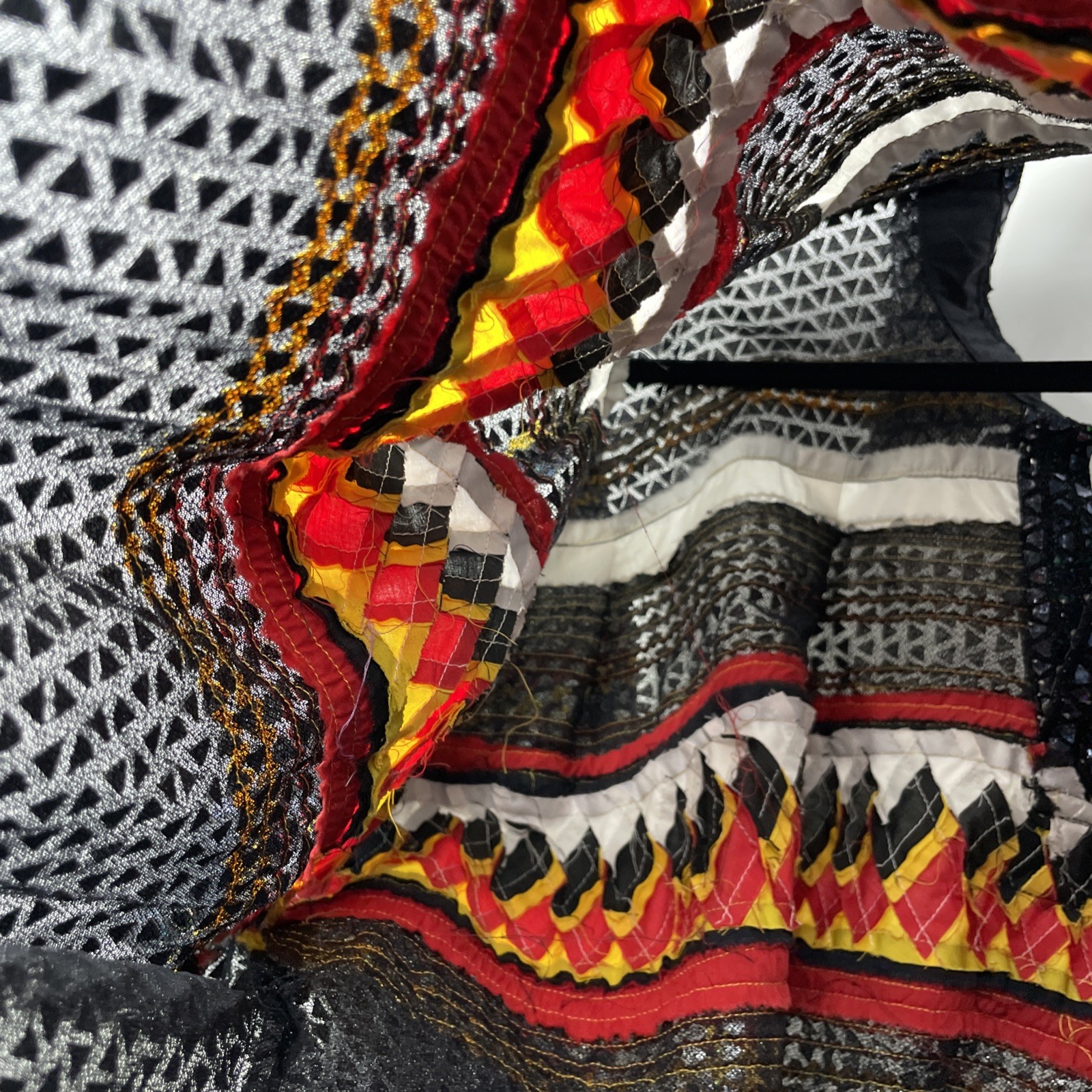 Handmade Iridescent Sequined Patchwork Pullover T… - image 16