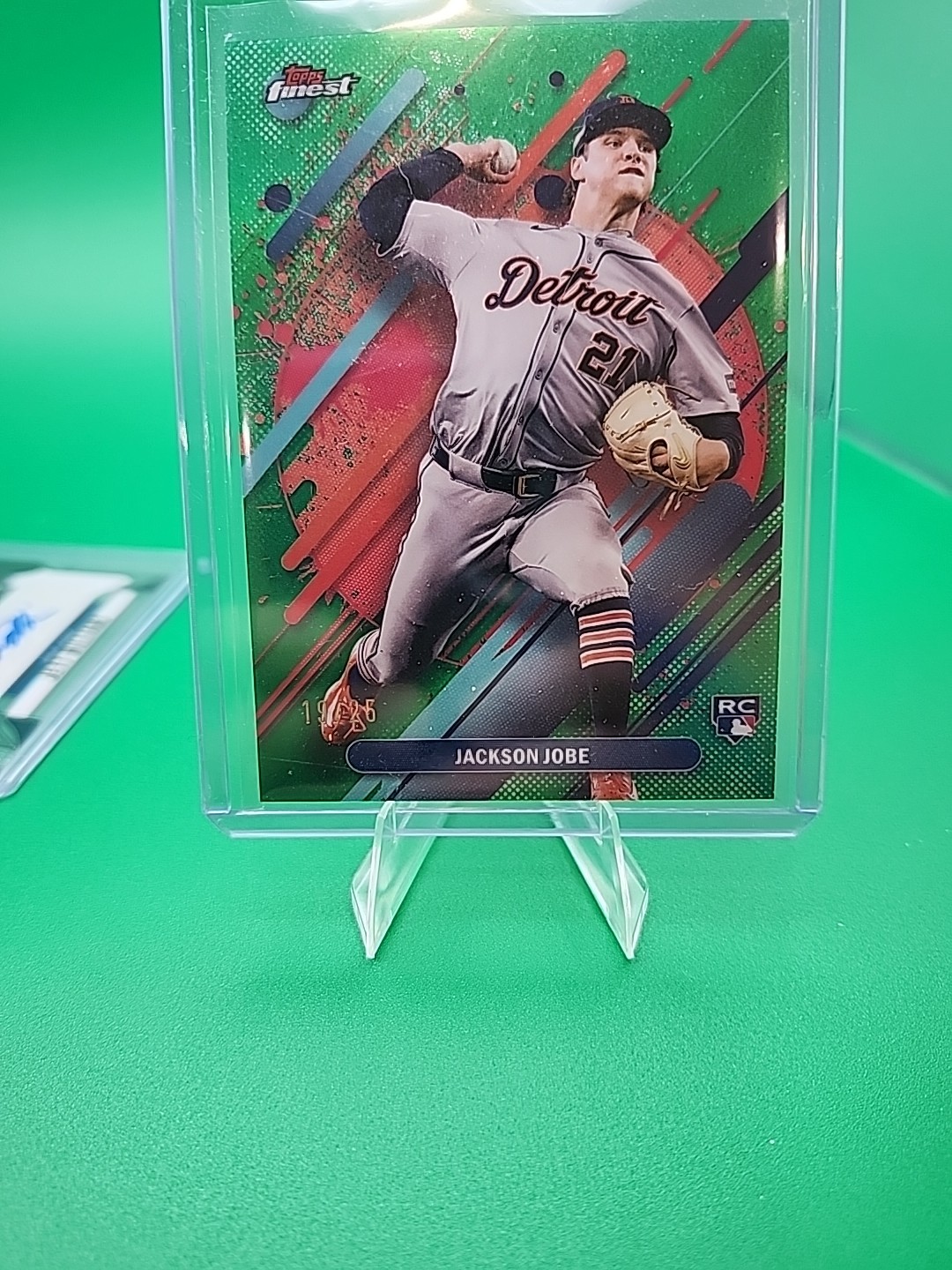 2025 Topps Finest - Rare Jackson Jobe #251 Rare Green Refractor 19 /25 (RC)