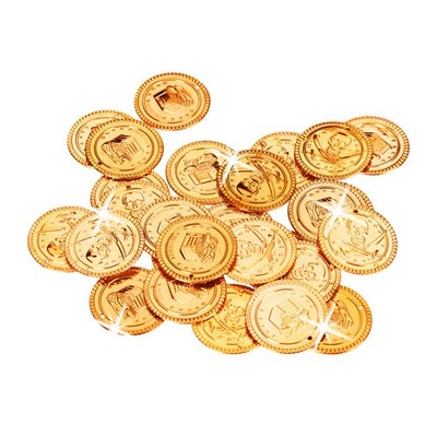 100 Stück Kunststoff-Goldmünzen – Piratenschatz Für Kindergeburtstag, Schatzsuche & Deko