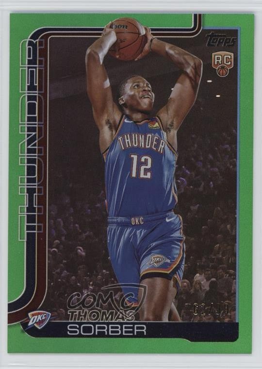 2025-26 Topps Green Rainbow 62/99 Thomas Sorber #215 v1x
