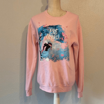 Web Toon Lore Olympus Pink Breathe In Breathe Out Crew Sweatshirt Size Small