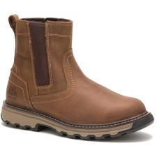 CAT Pelton Leather Safety Dealer Boots - Beige