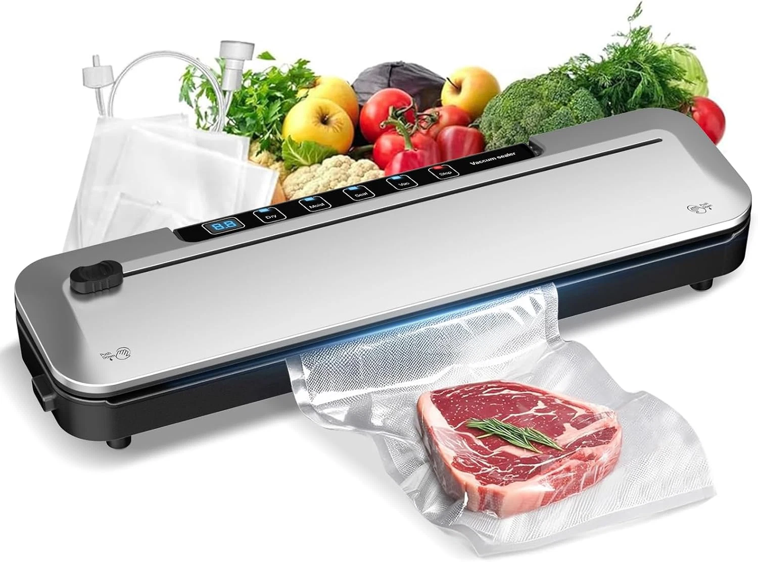 Vacuum Sealer Machine 75KPa Food with 6-in-1 Dry/Moist Modes & Digital Timer, Co
Opens in a new wind