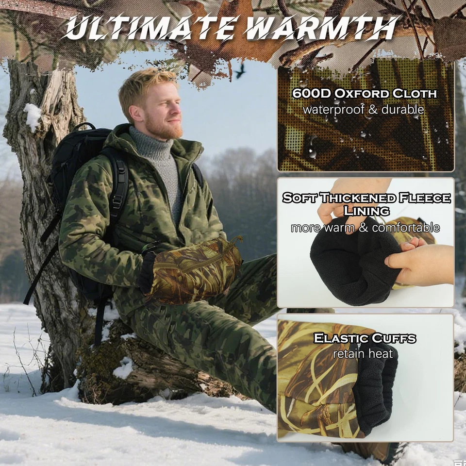 Tactical Muff Hand Warmer Sleeve Pouch Portable Vest Drop Hanger for Outdoor - Image 4 of 4
