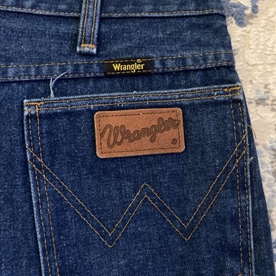 Vintage 80s Wrangler Denim Jeans Men 38x33 (36x32) Flare 945 Den