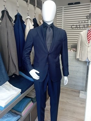Herren Kleid Sartoria Calabritto Stoff Guabello 130's Gr. 54