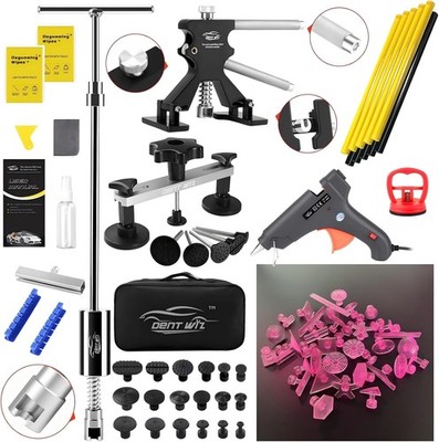 Car Dent Puller Kit, Paintless Dent Remover Tool with High Viscosity Puller Tabs