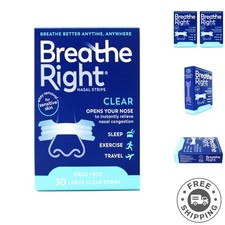 30 Pack Nasal Strips for Snoring - Clear, Drug-Free Comfort for Sensitive Skin
