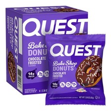 Quest Bake Shop, Chocolate Frosted Donut, Protein Snack, Low Sugar, 4 Count