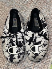 Champion Men's Slippers Size 8 White Black Tye Dye