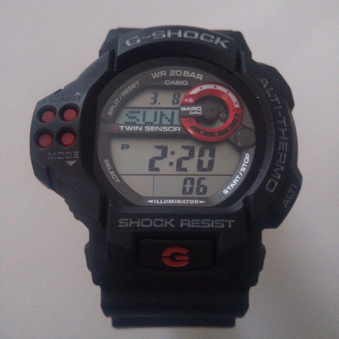 ケンG-SHOCK TWINSENSOR ブラック腕時計 CASIO G-SHOCK TWINSENSOR Digital Watch 20BAR Water Resistant From