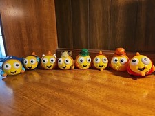 Lot Of 8 Goldfish Swim School Rubber Bath Pool Toy Fun Designs No Duplicates