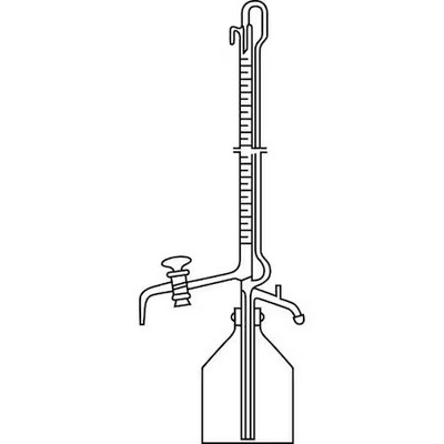 Zoro Select 6Cdr2 Burette, Automatic, Glass, 10Ml.Grade B (Formerly Lab Safety,