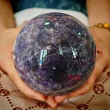 3.19LB Natural dreamy amethyst ball, quartz crystal ball, crystal spirit 1450g