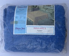Morgan Jones Insulaire II Blanket Springs Mills Cotton 80x90 Double Blue Vintage
