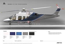 AgustaWestland AW169 Desk Wood Helicopter Model Large Scale 1/32