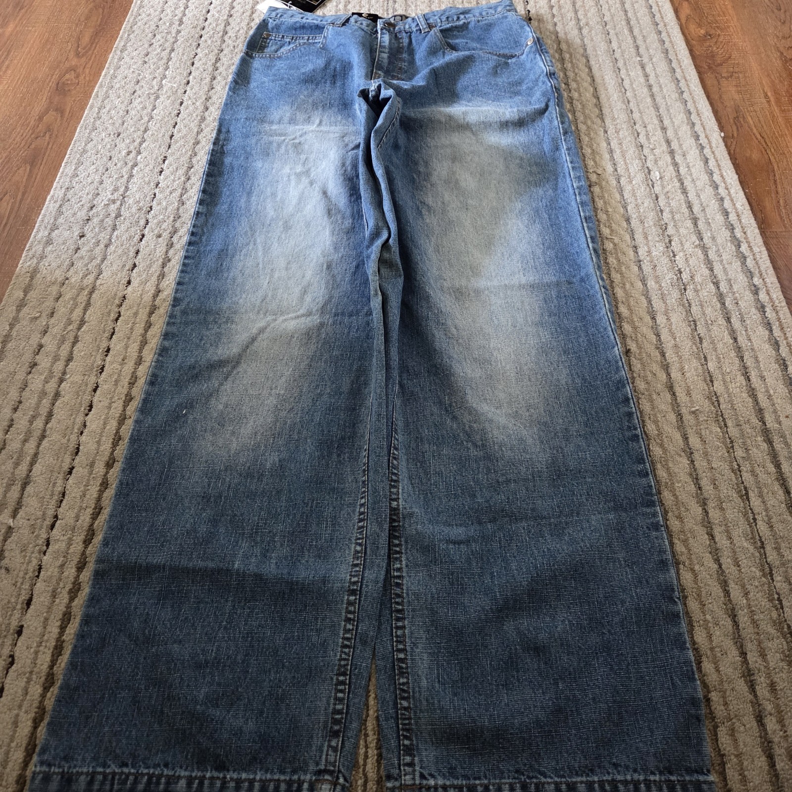 Vintage Y2k DEADSTOCK Webs Southpole Style Faded Baggy Jeans Size 34x34