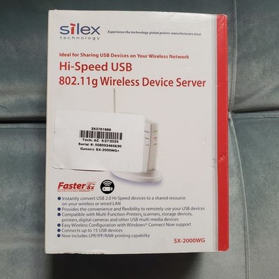 Silex SX-2000WG Hi-Speed USB Wireless Device Server