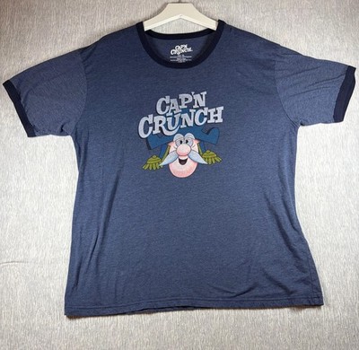 Cap n Crunch Unisex RetroXL Blue T-Shirt Captain Logo Character