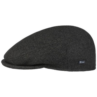 Lipodo Classic Flat Cap Italian-Made Wool Winter Peaked Ivy Cap Men Women 7 1/8