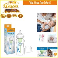 Dr. Brown  s Natural Flow Anti-Colic Baby Bottle 9 oz Wide-Neck 0m BPA Free