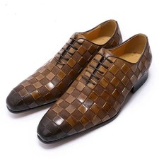 Handmade Leather Dress Shoes Cowhide Formal Business Genuine Leather Oxfords
