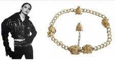F/W 1992 Gianni Versace Gold Tone Metal Jaguar Motif Chain Belt