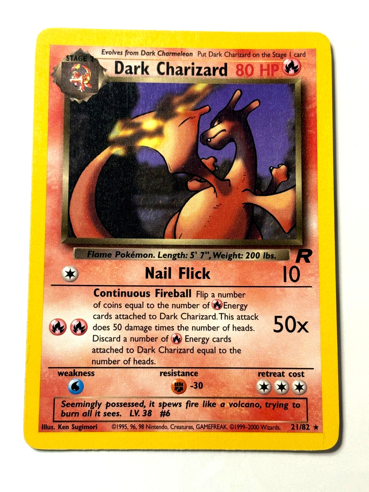 Dark Charizard 21/82 Team Rocket / Non Holo / Near Mint NM / Card