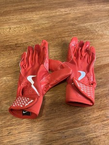 Nike Youth Medium Batting Gloves Red/white