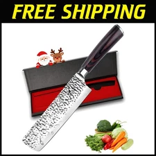 High Carbon Nakiri Knife - Forged Construction