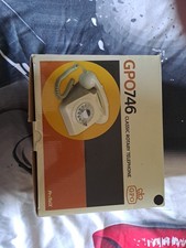 Retro GPO 746 black Rotary Telephone phone Tested Working