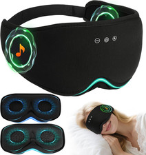 Bamboo Cotton Bluetooth Sleep Mask, 2 in 1 3D Soft Sleep Mask with Sleep Headph