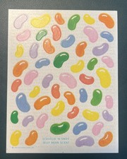 Vintage 80s Stickers Hallmark Scratch N Sniff Jelly Beans 1984