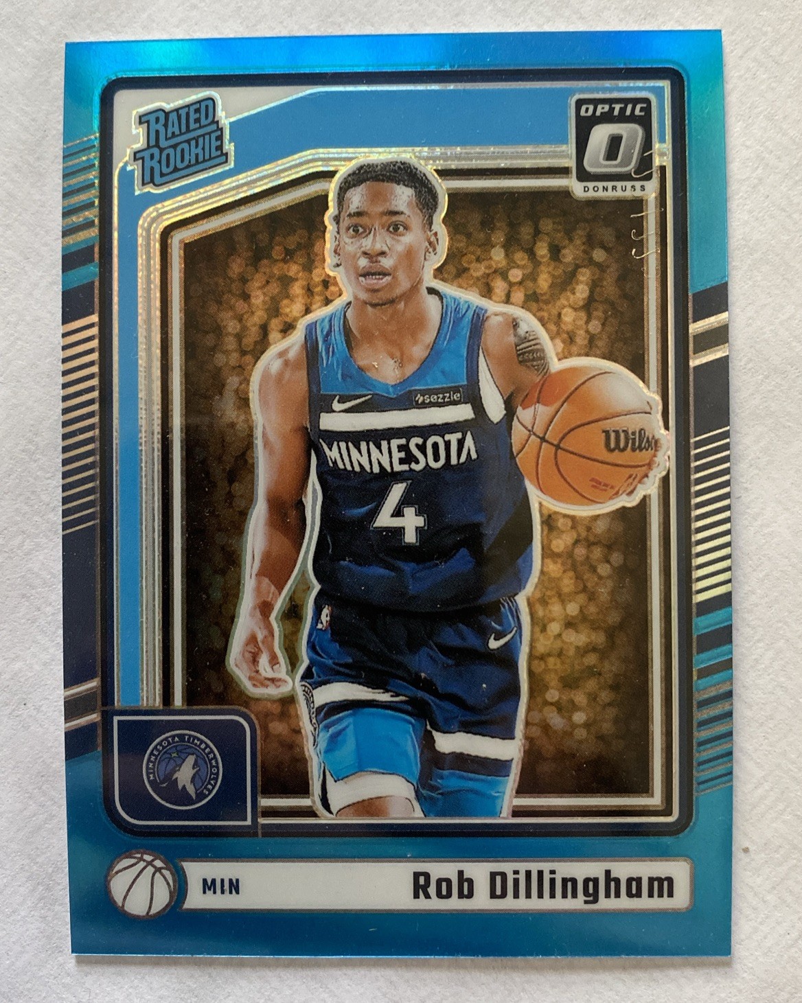 Rob Dillingham 2024-25 Panini Donruss Optic Rated Rookie #259 Aqua Prizm /225 RC