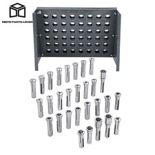 29pc R8 Collet Set 1/32"-1" With 48 Slot Rack for Milling Machine
