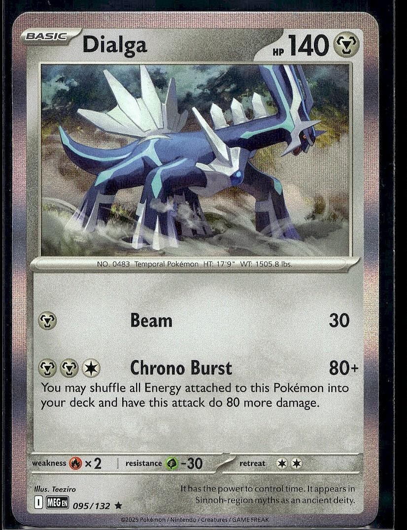 Dialga 095/132 Rare Mega Evolution Pokemon Holo Lightly Played