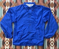Vintage American Way Snap-Up Blue Jacket Blank  Made in USA Size Small/Medium
