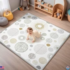 Foldable Baby Play Mat, PIGLOG 50X50 Playpen Mat for Babies and Toddlers Kids,
