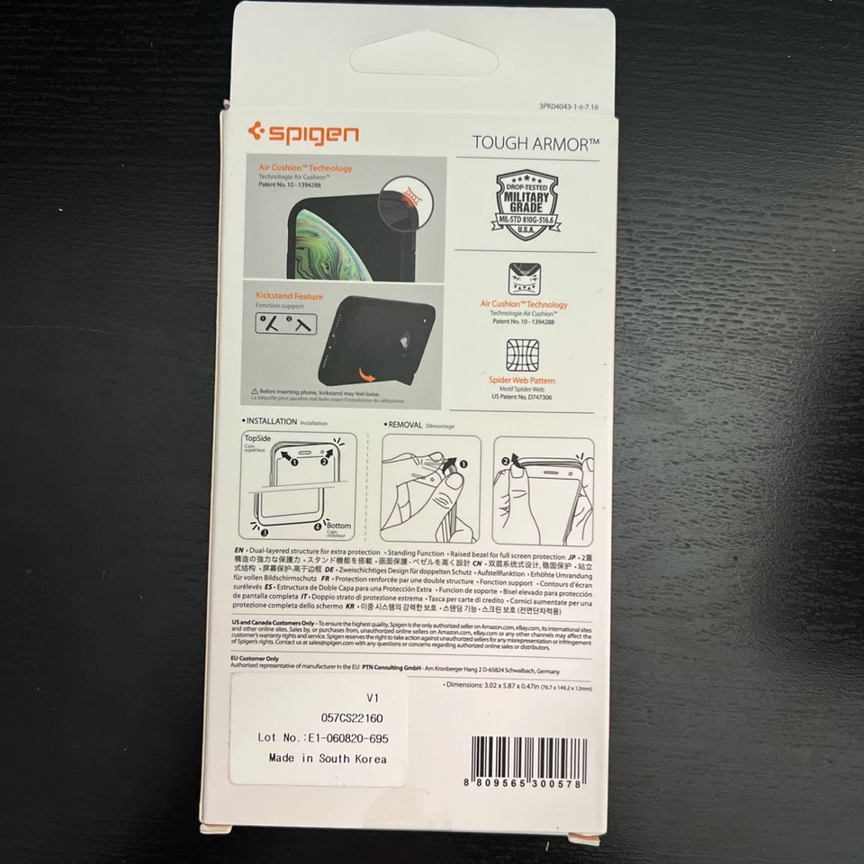 Spigen Ultra Hybrid Case iPhone Xs/X – Matte Black Slim Shockproof Cover - Image 3 of 3