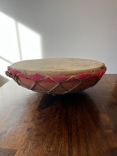 Terra Cotta Rawhide Skin Sinew Drum Handmade