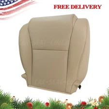 2007-2013 For Toyota Tundra Driver Bottom Leather Perforated Seat Cover TAN