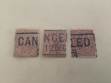 Queensland 3 x 1/- Mauve Cancelled over the three stamps Seven Seas 5/34