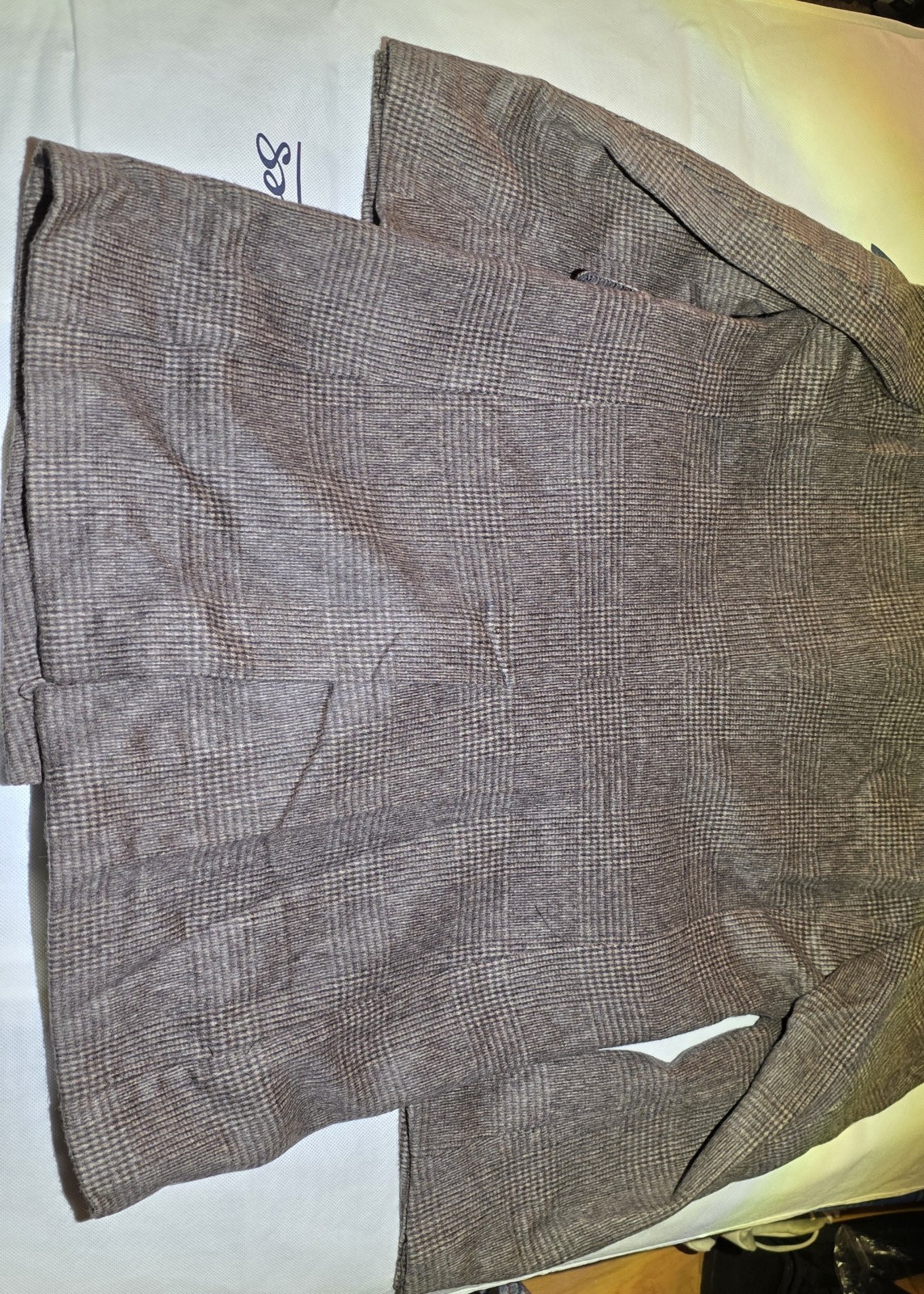 Hardy Amies London Men's Pea Coat Size 44R  Brown patterned winter Coat Jacket image 8