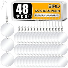 XPCARE Bird Scare Discs Set, 48 Pcs Reflective Double-Sided 48 Packs