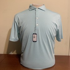 Johnnie-O Lyndonn Tropical Celeste Mens Medium Golf Polo Shirt New Nwt