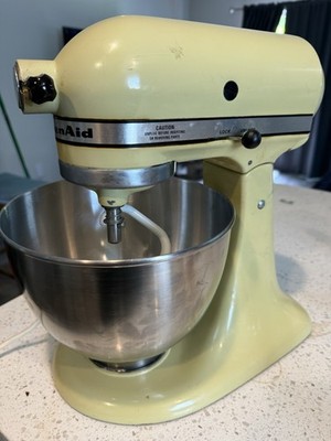 Vintage Kitchenaid K45 Tilt Head Mixer, Buttercream Yellow,  Harvest Yellow