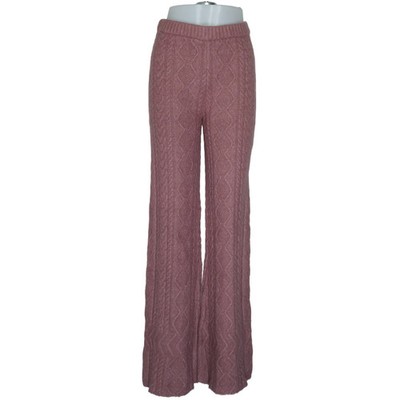 NA-KD, Palazzohose, Größe: M, Pink, Acryl/Elasthan/Polyester, Zopfstrick #1YI